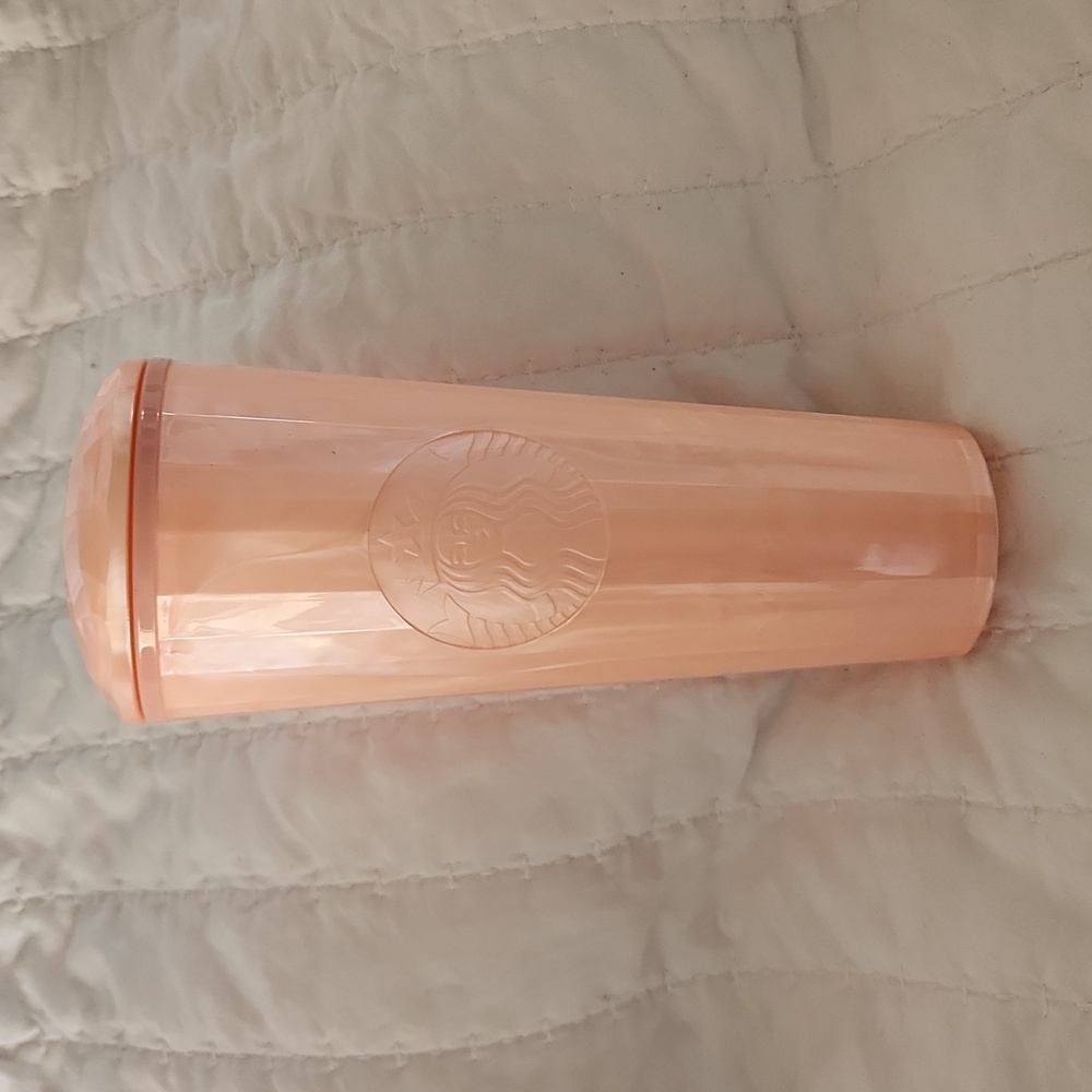 Starbucks peach pearlized shell tumbler